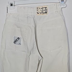 Get Used by Elie Vintage 1980's high waist straight leg white jeans sz 28
